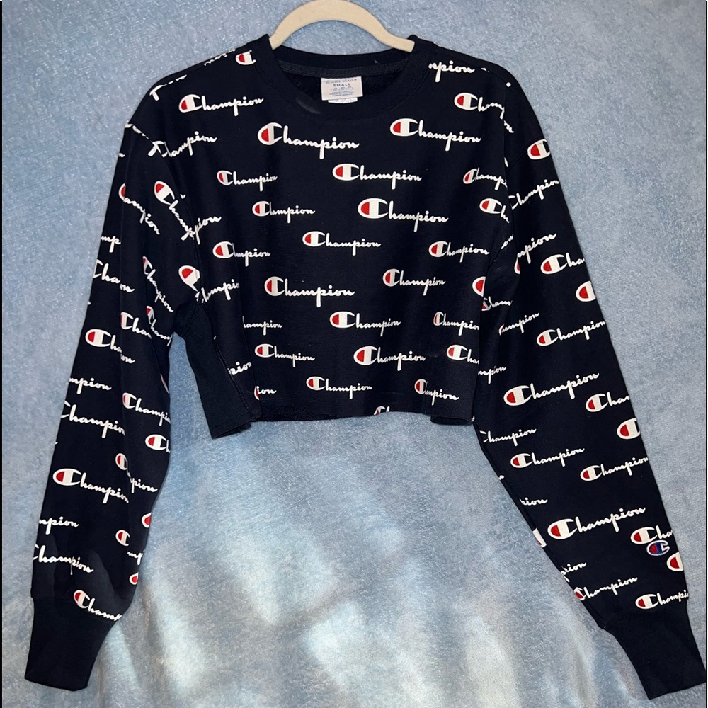 new champion cropped sweatshirt